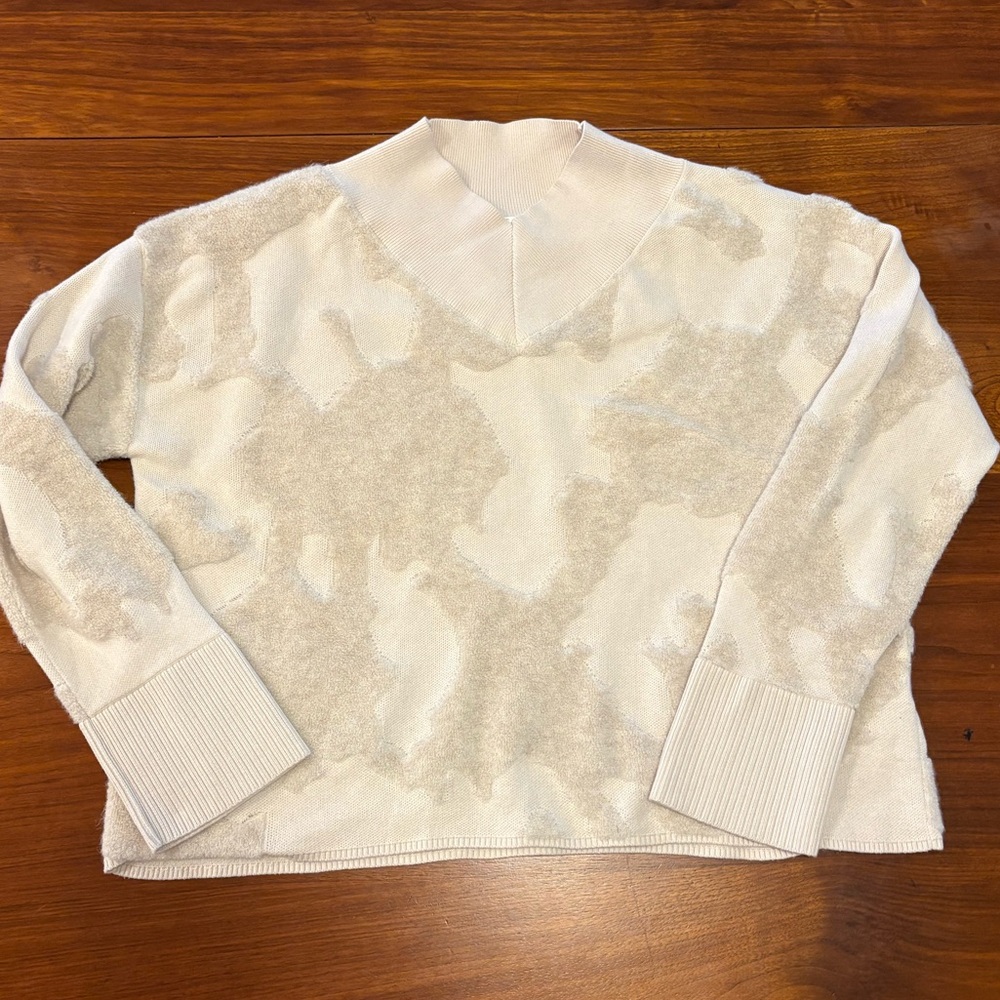 COS Cotton-wool Mix V-neck Patterned Sweater Textured XS